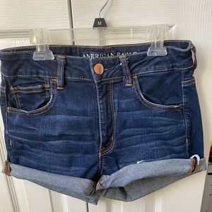 AE hi-rise denim shorts